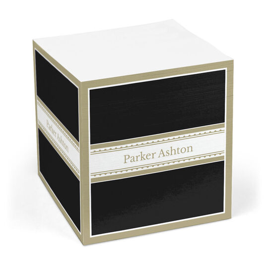 Black Block Sticky Memo Cube
